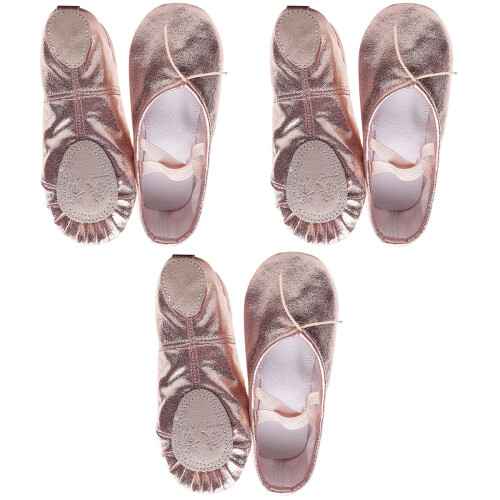 3Pièces Chaussures Danse PU Rose Style Princesse