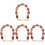 4Pcs Red Beaded Purse Chain Handle DIY Replacement with Easy Buckles 4