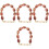 4Pcs Red Beaded Purse Chain Handle DIY Replacement with Easy Buckles 5