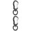 2Pcs Sturdy Black Quick-Hanging Buckle Practical Outdoor Key Chain 5