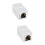 10St Wit Rj45 Coupler Cat5e/vrouwelijk Inline Voor Ethernet 1