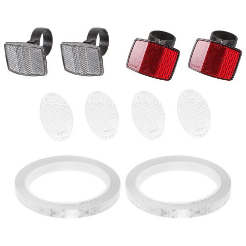 2 Sets Bicycle Reflector Taillight Pvc Before And After 1