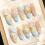(S) Floral Press-On Nails - Natural Look 2