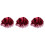 3Pcs Satin Double-Layer Hair Bonnets Night Sleeping Caps Dark Red 2