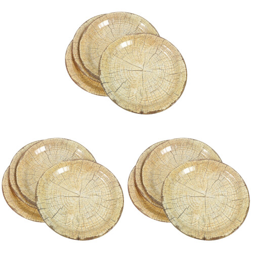 30Pcs Wood Grain Paper Party Dinner Multi-Use 2