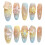 (S) Floral Press-On Nails - Natural Look 7