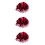 3Pcs Satin Double-Layer Hair Bonnets Night Sleeping Caps Dark Red 6