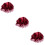 3Pcs Satin Double-Layer Hair Bonnets Night Sleeping Caps Dark Red 7