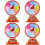 4Ensembles Roue De Prix DIY En Multi Couleurs Pour 5