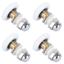 4St Badkamer Schuifdeur Rollers Rvs Nylon Koperen Glazen Wielen