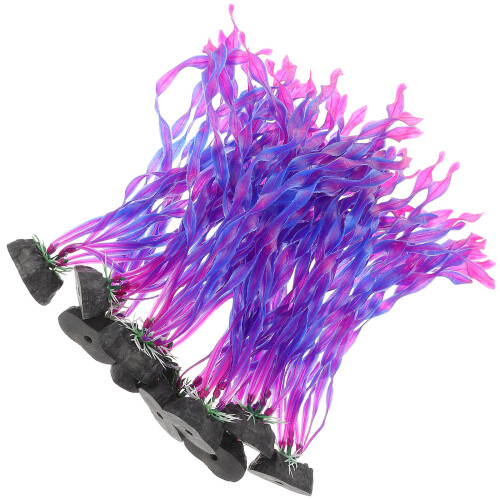 20Pcs Violet Fish Tank Plants Plastic Artificial Aquarium Ornament 2