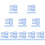 10Sets Blue Round Stackable 7 Day Organizer Case for Home Travel 7