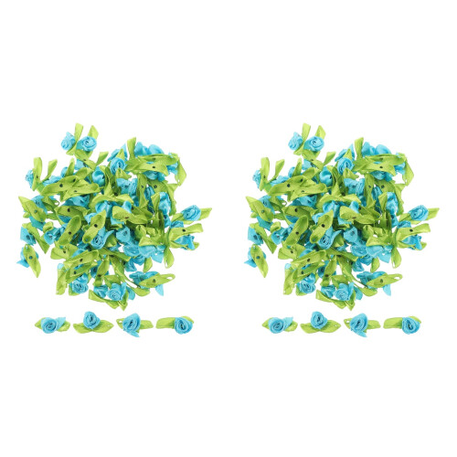 1000Pcs Blue Small Flowers for Crafts DIY Embroidery Patch Accessories 2