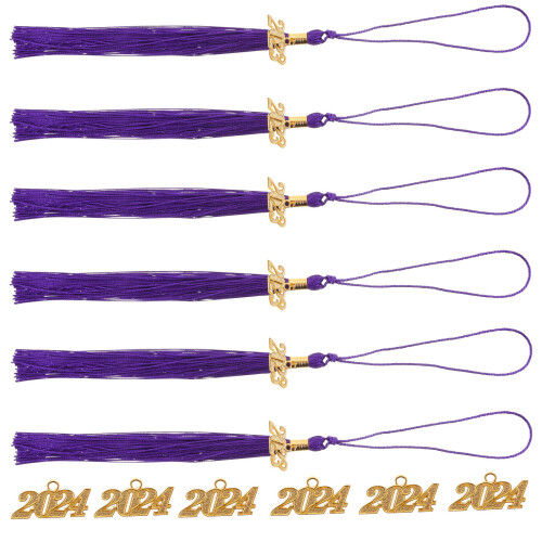 4Sets DIY Use Assorted Color Graduation Tassels 2023 Cap Decorations 2