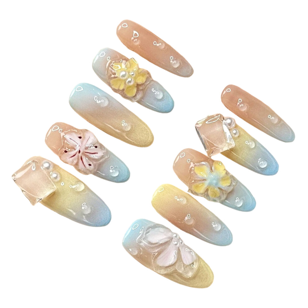 Dachuang Beauty (S) Floral Press-On Nails - Natural Look