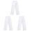 3Pairs Quick Drying Chef Pants White Breathable Loose Workwear 3