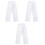 3Pairs Quick Drying Chef Pants White Breathable Loose Workwear 4