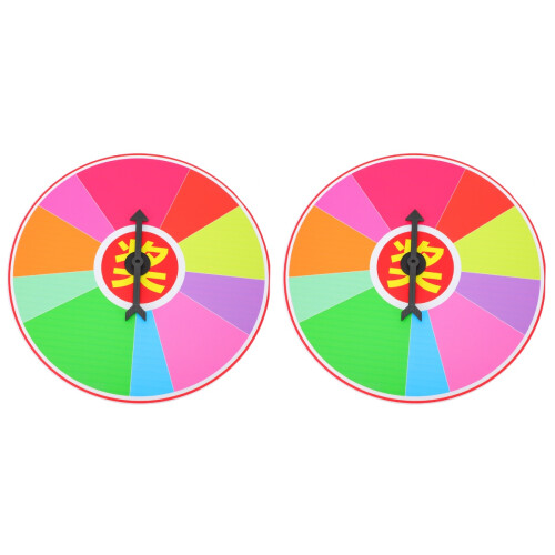 2Pcs Fun Foam Prize Wheel Hanging Turntable Teaching Prop 2