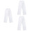 3Pairs Quick Drying Chef Pants White Breathable Loose Workwear 6