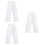 3Pairs Quick Drying Chef Pants White Breathable Loose Workwear 7