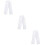 3Pairs Quick Drying Chef Pants White Breathable Loose Workwear 9