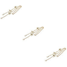 3St Metalen Bag Chain Goud, Stijlvolle Ketting Met Sluitingen Voor Tas