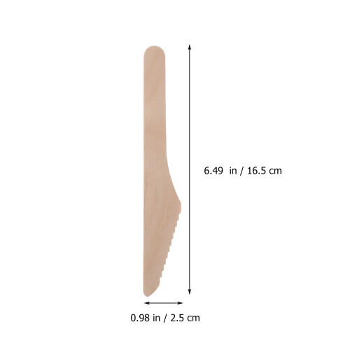 6Sets Holz-Gabel Löffel Messer Set Für Hochzeit Beige 1