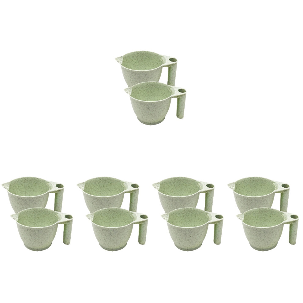 Vaguelly Green 10Pcs Reusable Tint Bowls With Handle For Hair Dye And Coloring