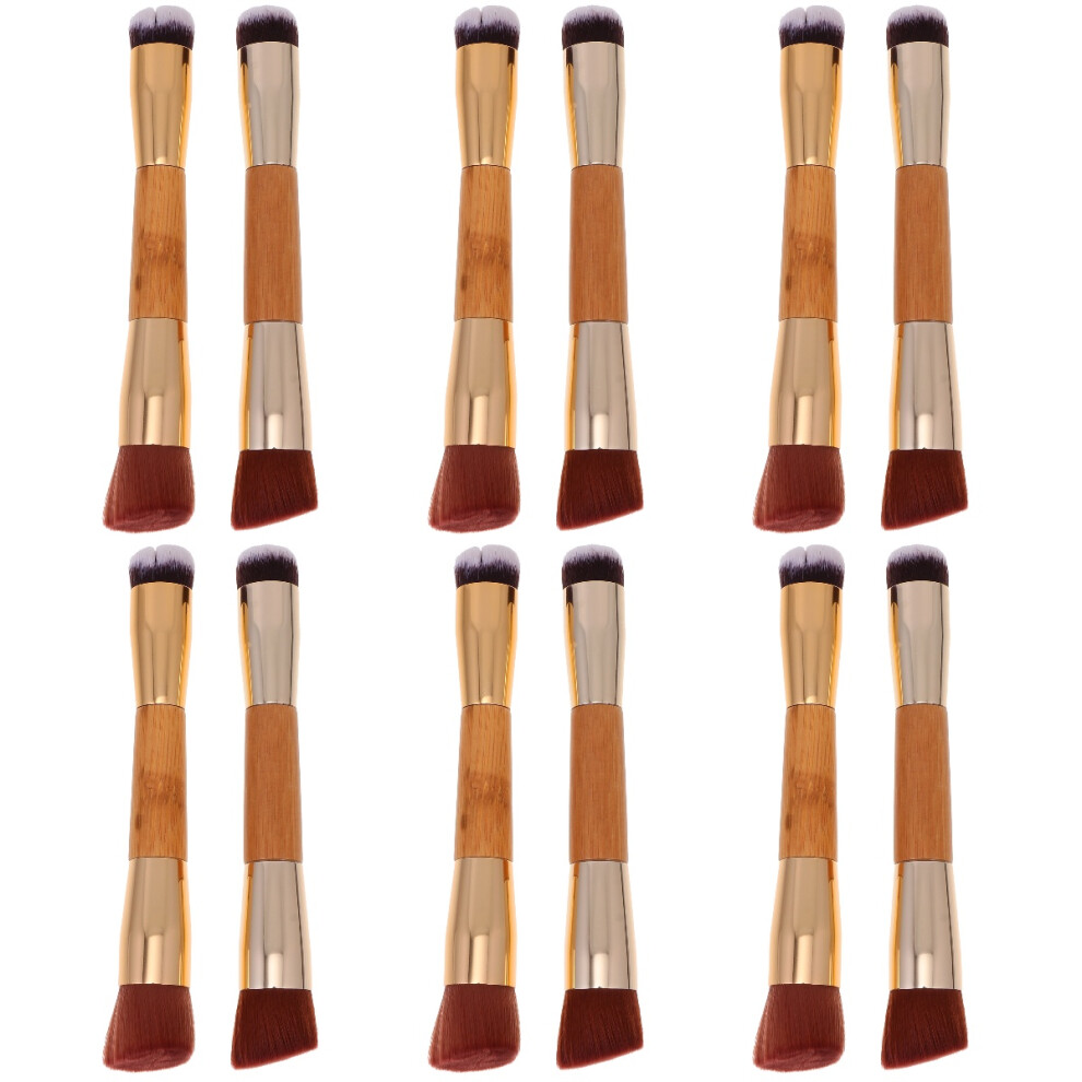 Vaguelly Light 6 Pcs Double Head Blush Brush -Ended Makeup Brushes For Women