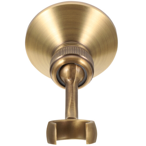 Adjustable Golden Copper Shower Head Bracket with Rotating Base