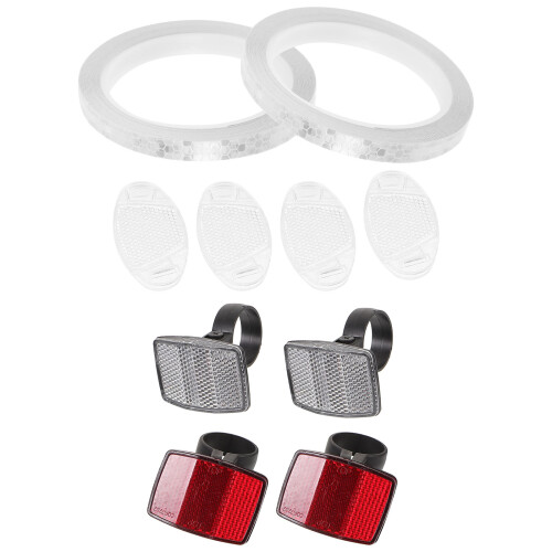 2 Sets Bicycle Reflector Taillight Pvc Before And After
