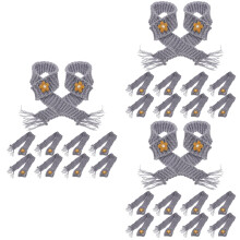 30Pcs Soft Cotton Mini Scarves Grey DIY Doll Scarf Decor