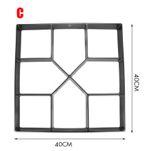 (White) Garden DIY Plastic Path Maker Pavement Model Concrete Stepping Stone Cement Mould Brick