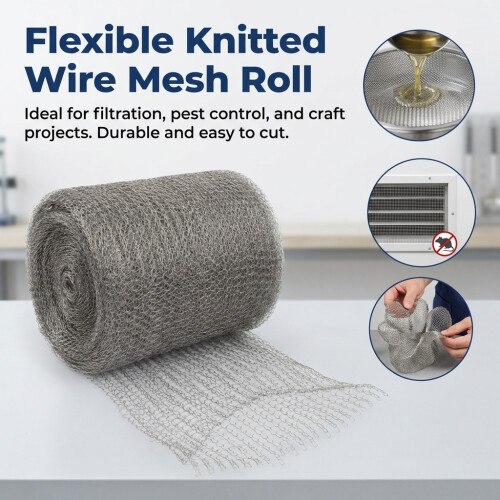 (Silver 12.7CM x 6M) Copper Wire Mesh for Brewing & Distillation 2