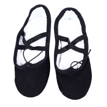 Canvas Soft Sole Kids Dance Shoes 159g/5.6oz Black