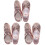 3Pièces Chaussures Danse PU Rose Style Princesse 3