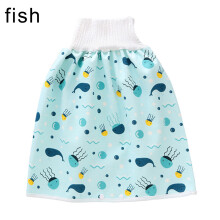 (Fish) Comfy Bed-wetting WashableShorts 2 in 1 Waterproof Leak-proof Washable