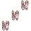 3Pièces Chaussures Danse PU Rose Style Princesse 5