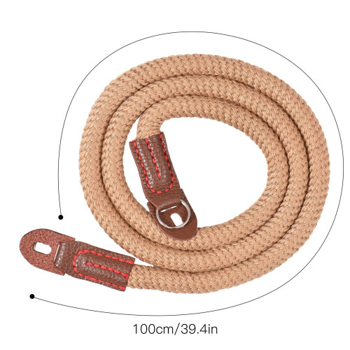 100cm Camera Strap Nylon+Leather Black 21g 39.3in 1