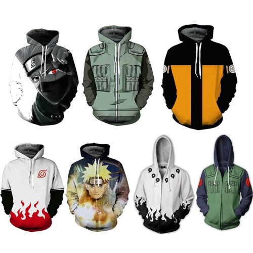 (RedCloud,4XL)Pull à capuche animé Hokage Ninjia décontracté manches longues pull veste à capuche Royaume-Uni