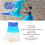 2Pcs 1.5m Art Silk Bamboo Fan White-Cyan-Blue 3