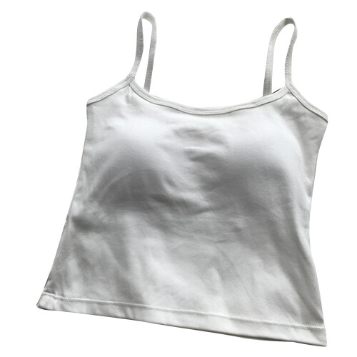 Spaghetti Strap Cami White FreeSize 88.2-143.3lb 1