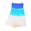 2Pcs 1.5m Art Silk Bamboo Fan White-Cyan-Blue 12