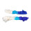 2Pcs 1.5m Art Silk Bamboo Fan White-Cyan-Blue 10
