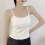 Spaghetti Strap Cami White FreeSize 88.2-143.3lb 10