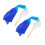 2Pcs 1.5m Art Silk Bamboo Fan White-Cyan-Blue 14