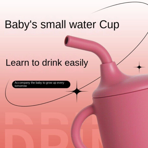 (Wine Red) BPA-Free Silicone Sippy Cup for Babies 1