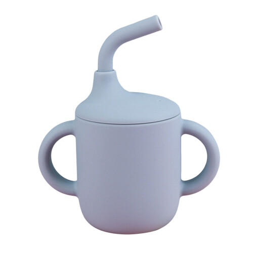 (Dark Blue) BPA-Free Silicone Sippy Cup for Babies 2