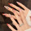 (S) 10PCS Christmas Fake Nails Red Tip Waterproof Safe 8