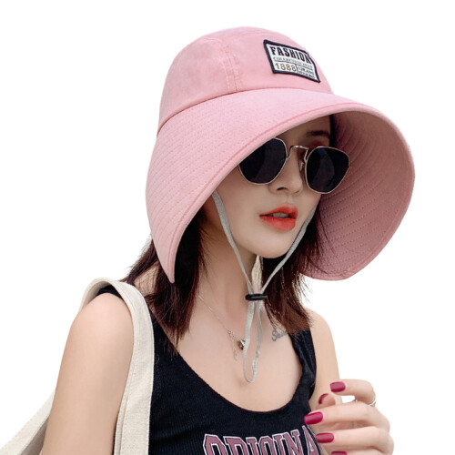 (Pink) UV Sun Hat for Women - Ponytail Design 1